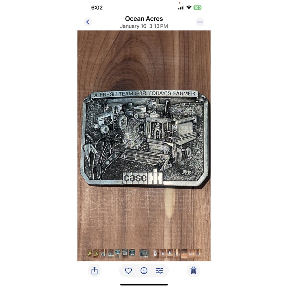 Case Tractors Under New International Name Belt Buckle Harvester Machinery 1988